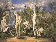 Paul Cezanne were five men and Bath Germany oil painting artist